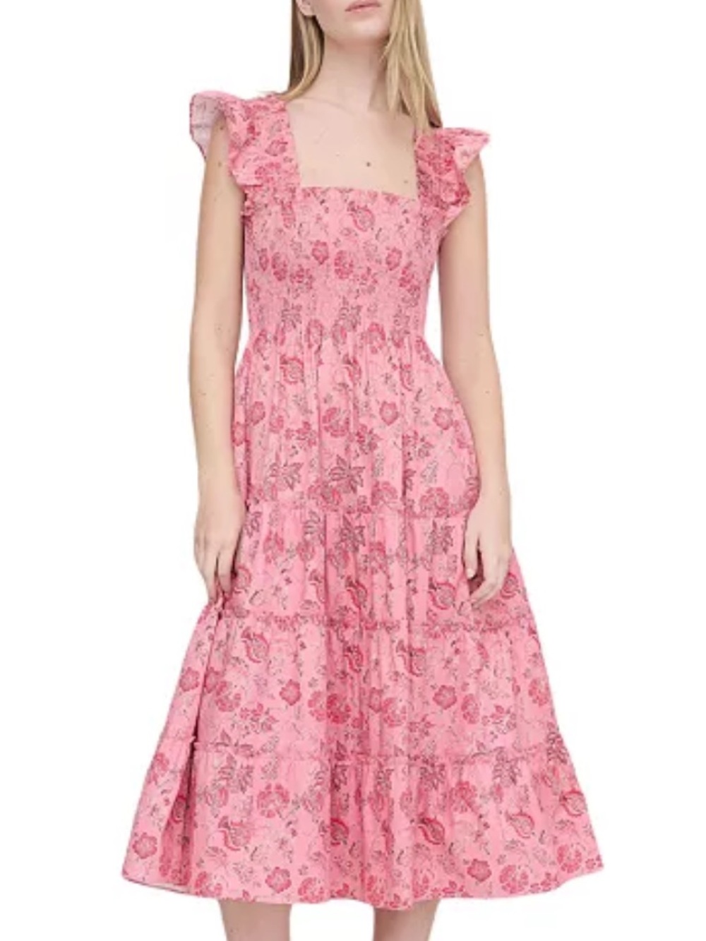 Hill House Home Ellie MIDI Pink Floral Nap Dress